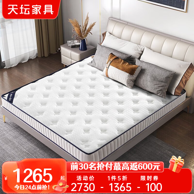 天坛家具 TIANTAN 弹簧床垫 席梦思弹簧床垫 新款经济型床垫子 1800*2000mm