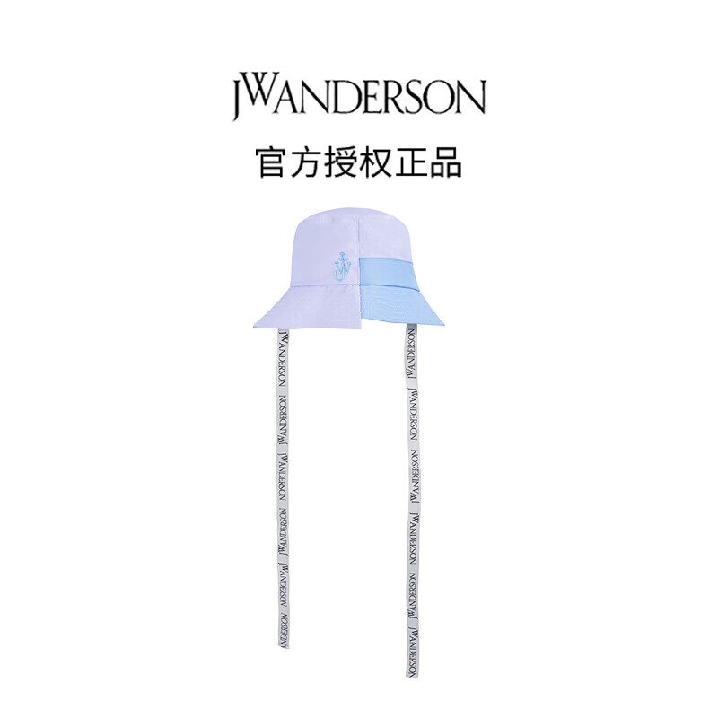JW ANDERSON2023春夏男女同款不对称拼接渔夫帽 蓝紫色 ML