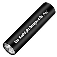 Aic伍德氏灯猫藓灯紫光灯鉴定专用紫外线手电筒可充电玉石荧光剂检测 小号395nm透明镜-1W
