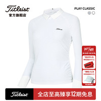 Titleist泰特利斯高尔夫服装女士长袖T恤23夏PLAY CLASSIC女装速干polo衫 白色 L
