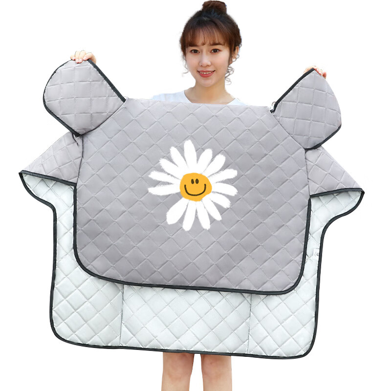 迪路仕（DEROACE）电动摩托车挡风被夏季防晒遮阳罩小电瓶自行电车夏天薄款挡风罩 熊鸡鸭蓝色