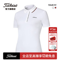 泰特利斯 高尔夫服装女士短袖23夏季TOUR FIT女装速干防晒POLO衫 白色 S