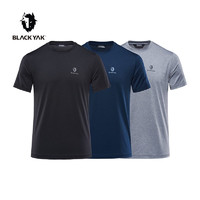 BLACK YAK 布来亚克23夏季男士休闲基础短袖圆领T恤3件装MNM151 类5B1O 3件装（兰黑灰） 男款L175/92A