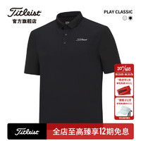 Titleist泰特利斯高尔夫服装男士短袖23夏PLAY CLASSIC男装速干短袖polo衫 黑色 XL