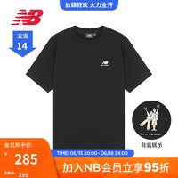 NEW BALANCE NB官方23新款男女同款夏季圆领休闲短袖T恤 BK 5ED26051 XS