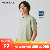 迈乐（Merrell）男款户外休闲短袖T恤上衣吸湿速干透气宽松舒适棉质百塔短袖 MC2239005-3浅军绿 XL