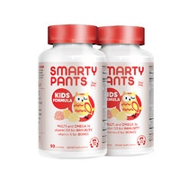 SmartyPants儿童维生素软糖猫头鹰DHA鱼油Omega3维c复合进口营养90粒 4岁+ 儿童零食营养健康 2件组套装