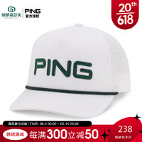 ping高尔夫球帽2023新款大师赛限量款有顶帽子运动遮阳golf可调节 白色I23LPS9