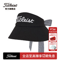 Titleist泰特利斯高尔夫球帽23新品PLAY CLASSIC女士无顶帽时尚遮阳大檐帽 黑色 均码