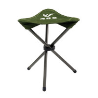 V-CAMP 威野营 野营折叠椅子户外便携式小板凳三脚凳钓鱼凳野钓马扎钓椅超轻车载 军绿色