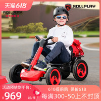 ROLLPLAY 美國ROLLPLAY如雷兒童電動卡丁車可坐大人折疊四輪賽車小孩玩具車