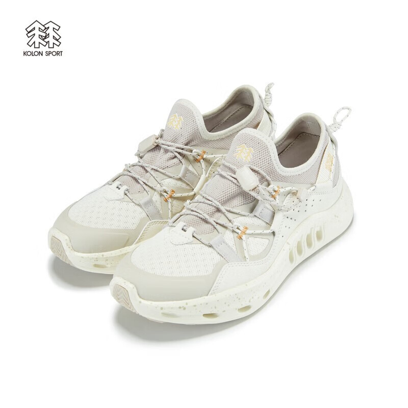  可隆 KOLON SPORT乐透露营鞋 男女同款户外CAMPING系列中性休闲溯溪鞋 LKFC3MT012-CR 米白 240 (欧码38 2/3)