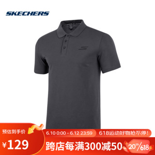 SKECHERS 斯凯奇 男士经典针织短袖POLO衫速干透气运动T恤男春夏季