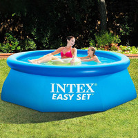 INTEX 28106家庭充气儿童玩具游泳池 大型加厚加高别墅养鱼池244*61cm