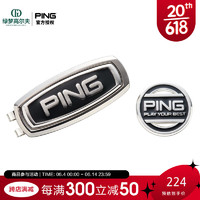 ping新款男士日系皮带扣高尔夫配件金属设计感男式皮带扣 黑I22AC2021