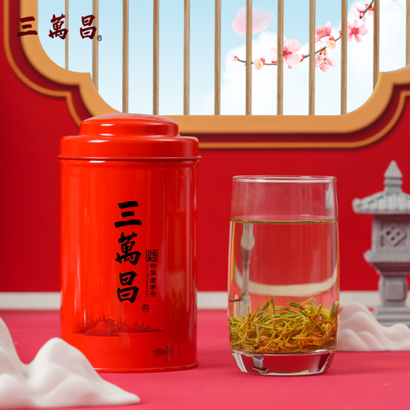 三万昌 雨前碧螺春 2023新茶花果浓香绿茶 正宗苏州洞庭原产茶叶罐装100g