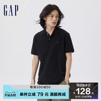 Gap 盖璞 男装夏季2023新款LOGO纯色短袖POLO衫611572通勤休闲T恤上衣