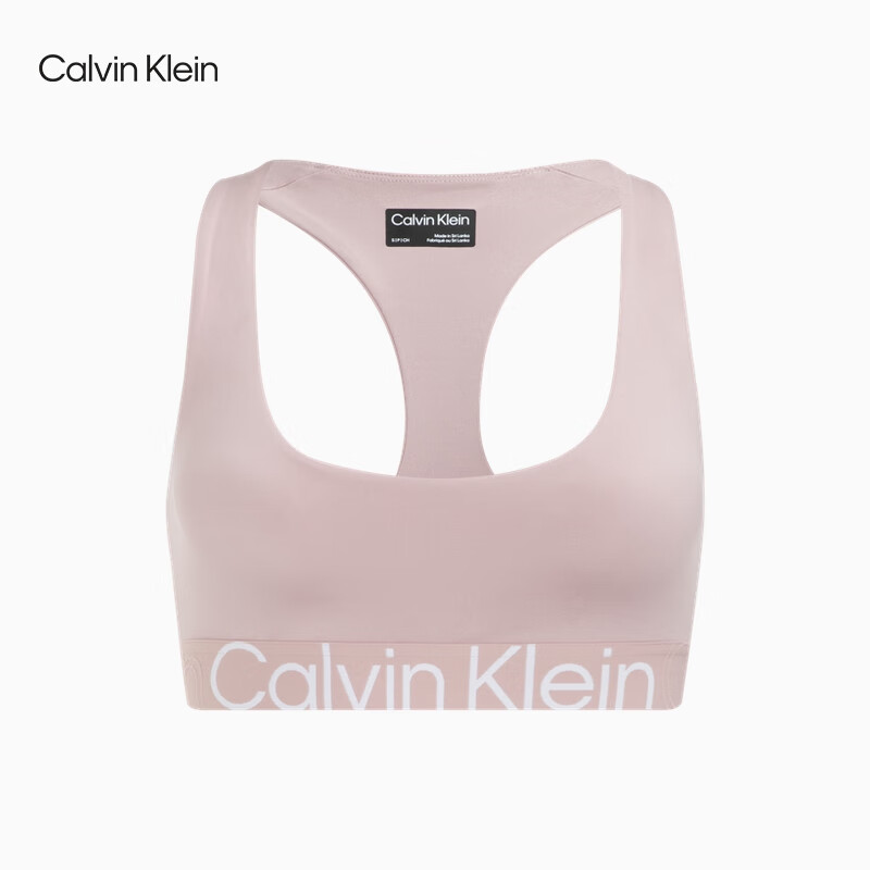 Calvin Klein 运动23春季女士时尚字母提花可卸垫中度支撑健身文胸4WS3K115 630-枯玫瑰色 S