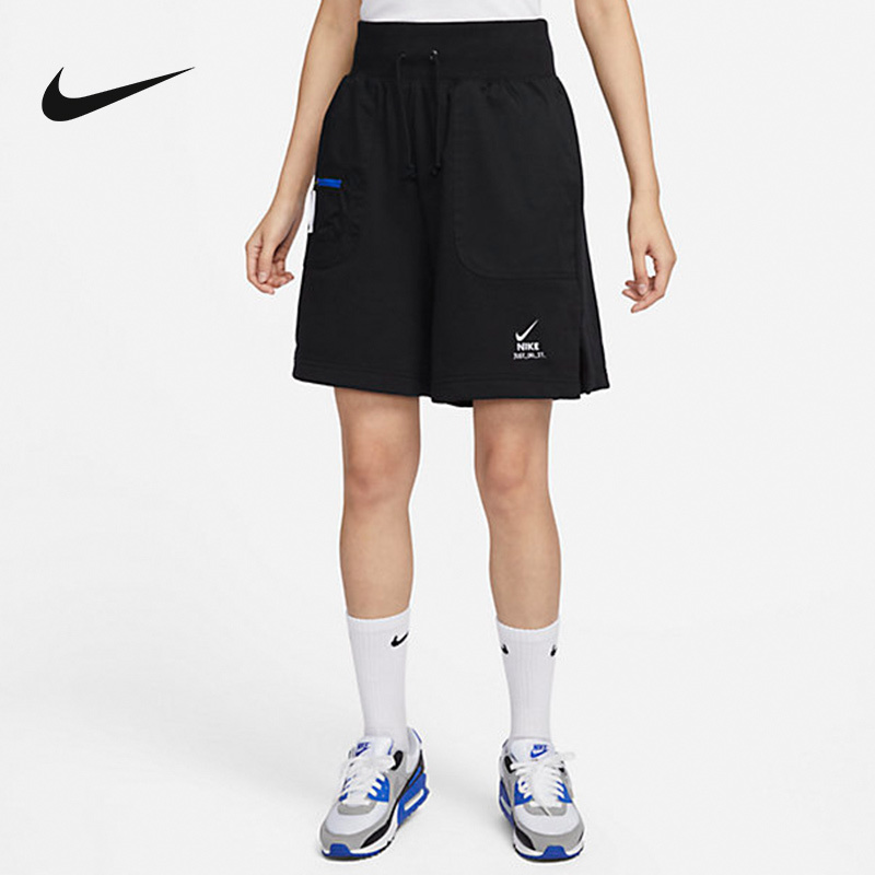 Nike耐克女子运动健身针织短裤2023夏季新品宽松休闲裤DV8037-010