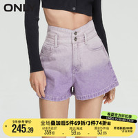 ONLY2023夏季新款设计感腰头高腰阔腿a字短裤牛仔裤女|123243060