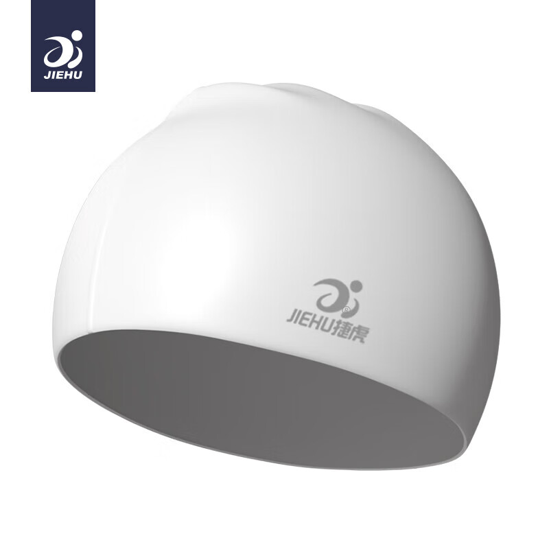 捷虎泳帽男女加大硅胶游泳帽防水护耳舒适不勒头成人游泳训练装备