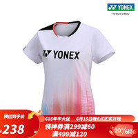 YONEX /尤尼克斯 110263BCR/210263BCR 比赛系列情侣款运动T恤yy 白色（女款） L