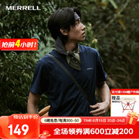 迈乐（Merrell）男款户外休闲短袖T恤上衣速干透气宽松舒适棉质百塔短袖上衣 MC2239002-2藏青 L