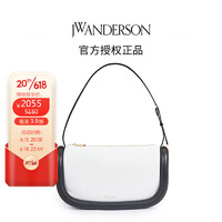 JWANDERSON JW ANDERSON奢侈品女士皮质拉链新月腋下包 白色/黑色