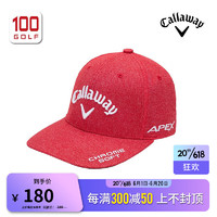 卡拉威（Callaway）卡拉威高尔夫球帽男23新品PERFORMANCE运动遮阳可调节帽 红色5223496