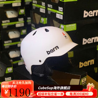Bern滑雪头盔现货单板头盔双板头盔男女雪盔装备安全护具 白色款WATTS M