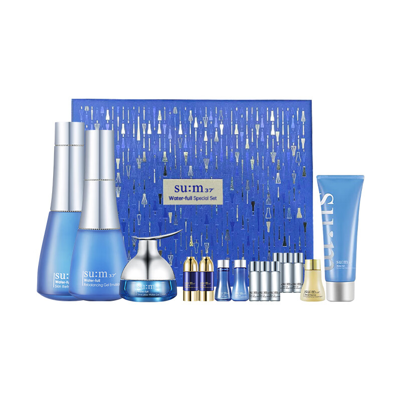 su:m37° 苏秘37° 呼吸惊喜水分水乳霜护肤品15件套盒462ml
