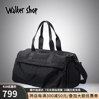 Walker Shop 奥卡索 旅行包健身包大容量多层口袋行李袋单肩斜跨包 黑色
