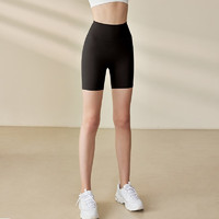 EPIH2023新款女夏季薄款三分瑜伽裤显腿长穿搭高腰高弹高级感运动短裤 黑色 L