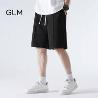 GLM森马集团品牌短裤男夏季薄款运动休闲百搭跑步五分裤  黑色 2XL