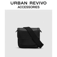 URBAN REVIVO 2023夏季新款男士时尚百搭黑色小巧斜挎包UAMB32090