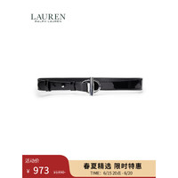 LAUREN RALPH LAUREN 拉夫劳伦女配 23年夏栓扣环漆皮皮革腰带RL70375 001-黑色 L