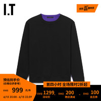 SOPHNET. IT  男装圆领卫衣新品简约时尚拼色套头衫S23060MK BKX/黑色 XS