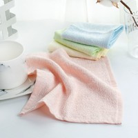 GRACE 潔麗雅 竹漿纖維小方巾小手帕 素色潔面小毛巾兒童寶寶擦手巾十條