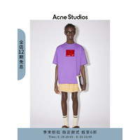 Acne Studios 男女春夏同款Face表情可充气饰片短袖T恤CL0184 鸢尾紫 L