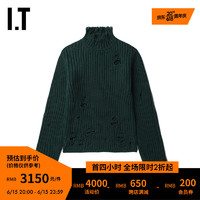 JW ANDERSON IT 男装高领针织衫新潮流个性合身破洞毛衣792560MK GRX/绿色 XXS