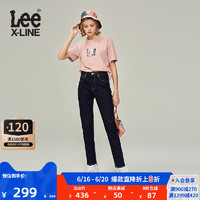LeeXLINE 23春夏新品经典五袋款清水洗女士高腰牛仔长裤休闲显瘦