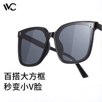 VVC 太阳镜女防晒防紫外线墨镜太阳镜眼镜 水墨黑
