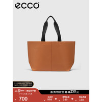 ECCO爱步托特包 2023新款单肩包大容量电脑包商务包 工坊9107570 琥珀棕(具体颜色随机发出） 均码
