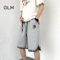 GLM森马集团品牌短裤男夏季百搭韩版休闲篮球裤运动五分裤 灰色 XL