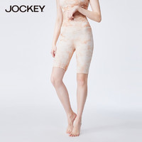 JOCKEY女士文胸夏季薄款背心式胸罩健身瑜伽裤运动套装无痕奶罩内衣 扎染橘-五分裤 M