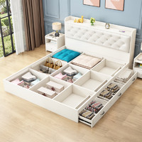 成功梦床双人床单人床储物床家具床大床现代简约板式婚床高箱床 软包箱体床颜色备注 1.5*2米
