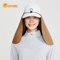 UV100防晒护颈布夏季防紫外线轻薄骑行遮阳透气凉感头巾配件23302 焦糖咖-遮蔽率99.52 % F