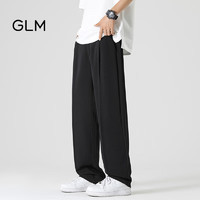GLM森马集团品牌休闲裤男士直筒裤美式百搭显高男装长裤子 黑色 2XL