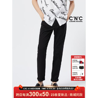 C'N'CCNC男装23年春夏新款休闲裤男品牌皮牌logo裤子 黑色 36（180/92A）