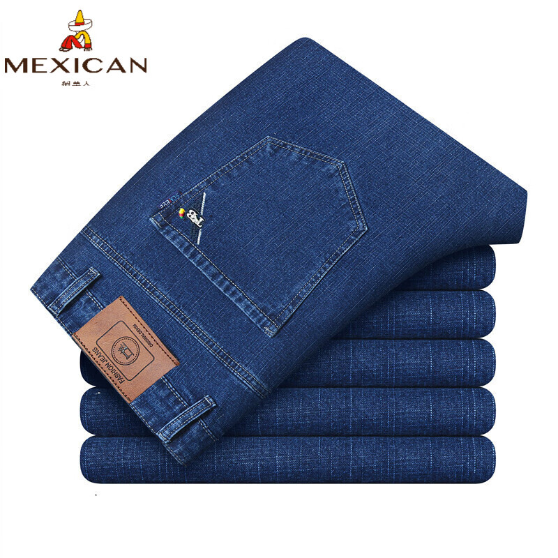Mexican 稻草人 男士731弹力商务直筒牛仔裤